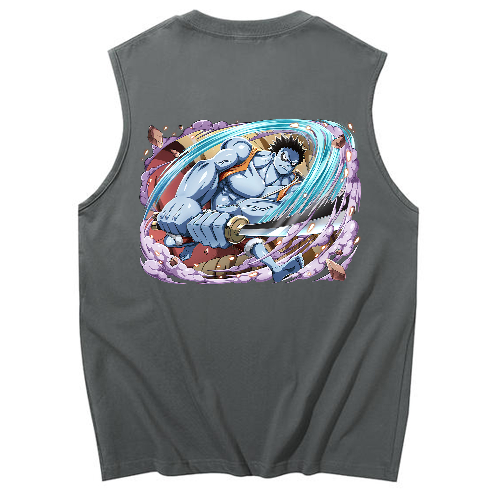 （画像用） ワンピース モンキー・D・ルフィ ONE PIECE Monkey D. Luffy コットン100％タンクトップ（背面プリント）